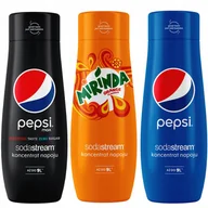 Syropy i koncentraty owocowe - Pepsi Pepsi Max Mirinda zestaw 3szt SodaStream - miniaturka - grafika 1