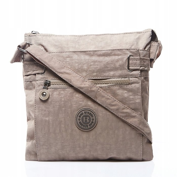 Ally Mała Lekka Torebka z Materiału Miejska do Pracy Beżowa Bag Street