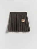 Sukienki i spódniczki dla dziewczynek - Reserved - Plisowana spódnica z zawieszką - ciemnoszary - miniaturka - grafika 1