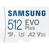 Karty pamięci - Samsung EVO Plus 2021 MicroSDXC 512GB UHS-I/U3 A2 V30 MB-MC512KA/EU MB-MC512KA/EU - miniaturka - grafika 1