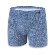 Majtki męskie - Bokserki męskie Authentic 220 niebieskie melanż Cornette-XXL - miniaturka - grafika 1