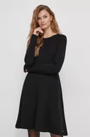 Sukienki - Tommy Hilfiger sukienka kolor czarny mini rozkloszowana - miniaturka - grafika 1