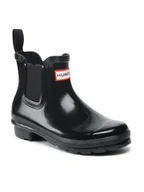 Kalosze damskie - Hunter Kalosze Original Chelsea Gloss WFS2078RGL Czarny - miniaturka - grafika 1