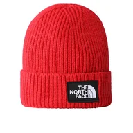 Czapki i chusty sportowe męskie - Czapka The North Face Logo Box Beanie T93FJX682 - czerwona - miniaturka - grafika 1