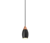 Lampy sufitowe - OxyLED Lampa wisząca ETRO LV czarna/różowe złoto 895504 - miniaturka - grafika 1