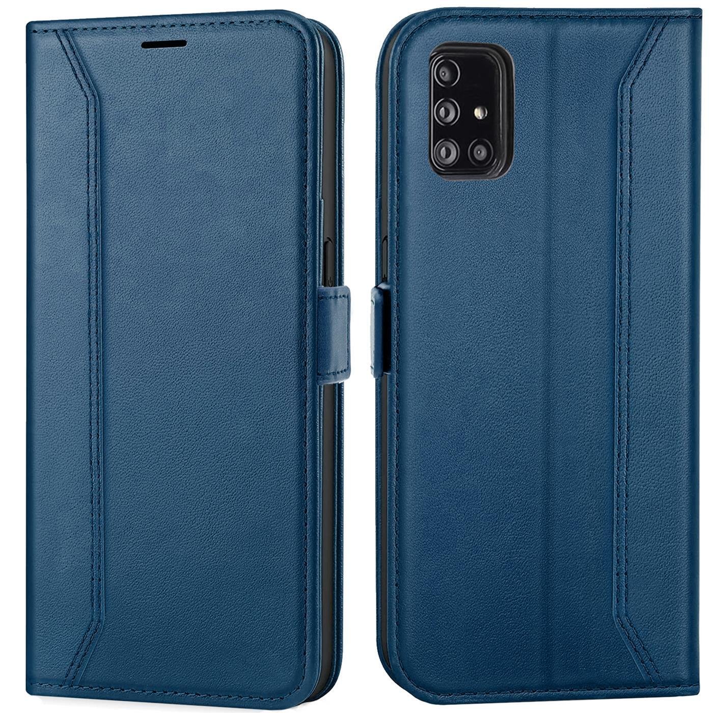 Etui na telefon komórkowy Samsung Galaxy A51 składane etui z klapką, niebieskie