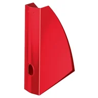 Pojemniki biurowe - Pojemnik na czasopisma/katalogi plastikowy 73x312x258mm LEITZ WOW metaliczny czerwony /52771026/ - miniaturka - grafika 1