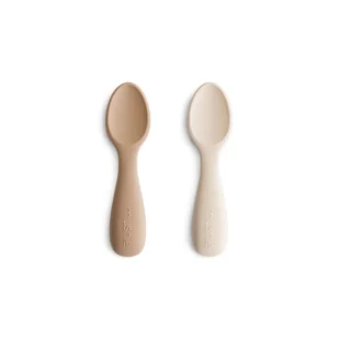 Łyżeczki Startowe dla Malucha 2-pak Natural/Shifting Sand Mushie - Sztućce dla dzieci - miniaturka - grafika 1