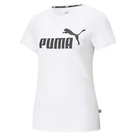 Koszulki sportowe damskie - Damska koszulka z logo Essentials PUMA White - miniaturka - grafika 1