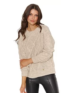 Numinou, Sweter damski NU_S93 beżowy melanż, rozmiar uniwersalny, Be?owy Melan?, jeden rozmiar - Swetry damskie - miniaturka - grafika 1