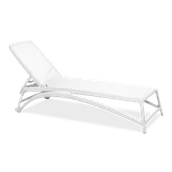 Leżaki ogrodowe - DKWADRAT Leżak Atlantico biały 209380 - miniaturka - grafika 1