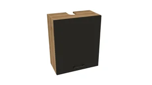 Szafka Wisząca Okapowa Presto 60X72 Cm Płyta Laminowana Dąb Evoke/Czarny - Meble kuchenne - miniaturka - grafika 1