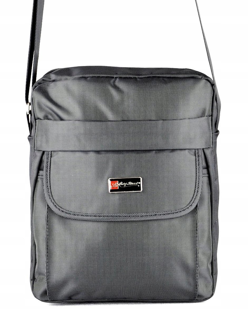 Szara TORBA Męska na ramię SPORTOWA Saszetka PRZEWIESZKA Sakwa LISTONOSZKA