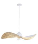 Lampy sufitowe - Sigma Designerska lampa wisząca KAPELLO L E27 60W śr. 76cm biały złoty 32338 - miniaturka - grafika 1