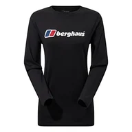 Koszulki i topy damskie - Berghaus Damska koszulka z długim rękawem Boyfriend Big Classic Logo Jet Black, 10 - miniaturka - grafika 1