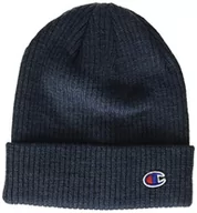 Czapki damskie - Champion Czapka zimowa unisex z logo Cuff Beanie, Ciemnoniebieski Heather, jeden rozmiar - miniaturka - grafika 1