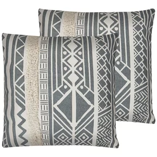 2 Poduszki Dekoracyjne W Geometryczny Wzór 45 X 45 Cm Szare Laurus - Poduszki dekoracyjne 2 Poduszki Dekoracyjne W Geometryczny Wzór 45 X 45 Cm Szare Laurus - Poduszki dekoracyjne - miniaturka - grafika 1