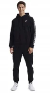 Dresy męskie - NIKE DRES MĘSKI KOMPLET BLUZA + SPODNIE CZARNY BAWEŁNA CIEPŁY r. XL - miniaturka - grafika 1