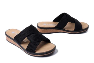 RIEKER V3669-00 black, klapki damskie - Rieker - Klapki i japonki damskie - miniaturka - grafika 1