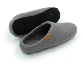 Kapcie męskie - Feltiness, Popielate, kapcie wełniane z podeszwą 45-46 (28cm) - miniaturka - grafika 1