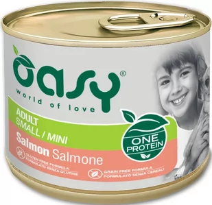 Oasy Oasy Pies One Protein Adult Mini Łosoś puszka 200g - Mokra karma dla psów - miniaturka - grafika 1