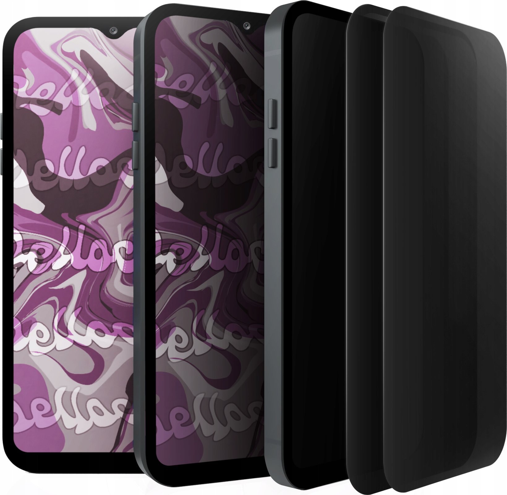 Hello Case [2-pak] Szkło Hartowane Do Samsung Galaxy A14 5G Prywatyzujące,9H, 5D