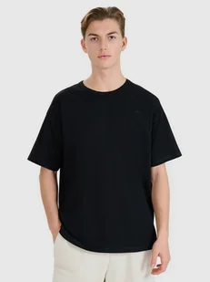4F T-shirt oversize gładki uniseks 4FWSS25TTSHU1972-20S Czarny Roz. M - Koszulki męskie - miniaturka - grafika 1