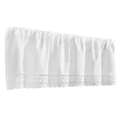 Firany - Firana Dekoracyjna Rose 30 x 150 Tunel Biały - miniaturka - grafika 1