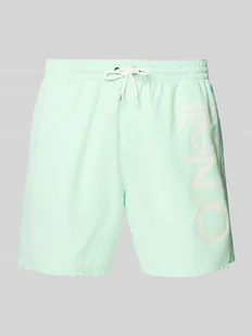 Spodenki kąpielowe o kroju relaxed fit z nadrukiem z logo model ‘ORIGINAL CALI’ - Kąpielówki męskie - miniaturka - grafika 1