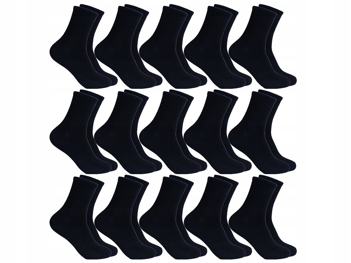 SKARPETY CZARNE DAMSKIE BAWEŁNIANE TRWAŁE Skarpetki 36 - 38