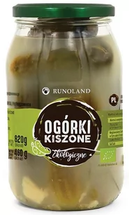 Runoland Ogórek Kiszony Bio 830 G - Zdrowa żywność - miniaturka - grafika 1