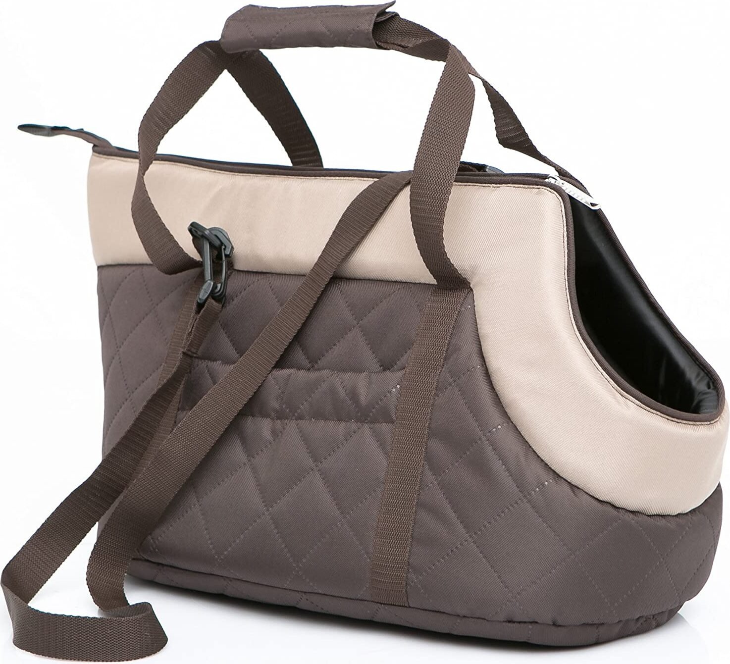 PillowPrim torba transportowa dla psa torba transportowa dla małych i średnich psów szczeniąt kotów, plecak brązowy - od 3 kg