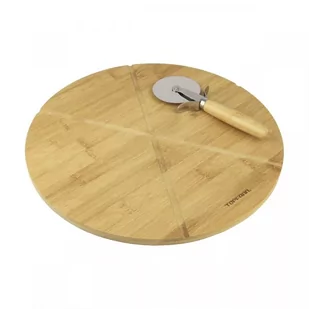 Deska bambusowa do pizzy z nożem 32 cm 1344 - Deski do krojenia - miniaturka - grafika 1