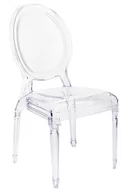 Krzesła - King Home Krzesło PRINCE transparentne - poliwęglan KH010100201 - miniaturka - grafika 1