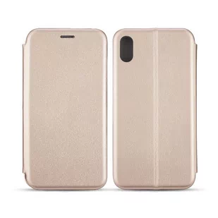 NoName Etui Book Magnetic iPhone Xs Max złoty /gold - Etui i futerały do telefonów - miniaturka - grafika 1