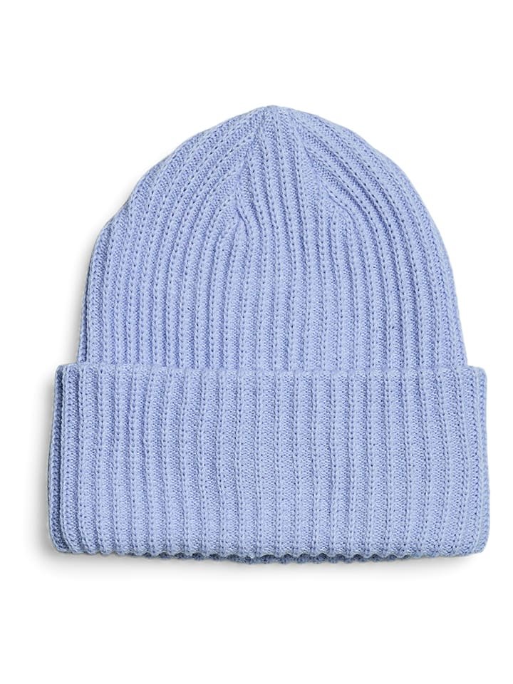 Pieces Czapka dzianinowa w kolorze błękitnym