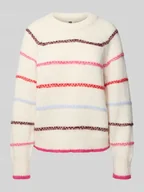 Swetry damskie - Sweter z dzianiny o kroju regular fit z raglanowymi rękawami model ‘NELIA’ - miniaturka - grafika 1