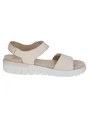 Sandały damskie - Caprice Skórzane sandały "Babette" w kolorze beżowym - miniaturka - grafika 1