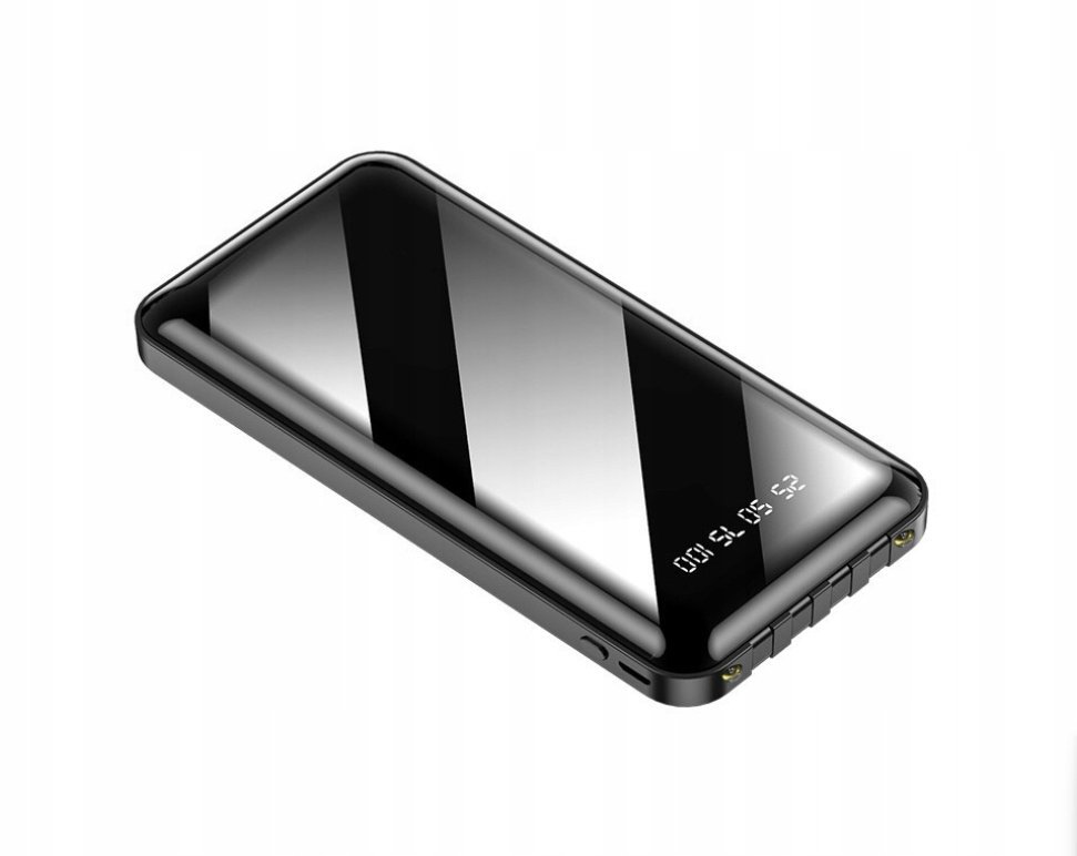 POWER BANK ŁADOWARKA 2,1A 4x KABLE 10000 mAh + Latarka