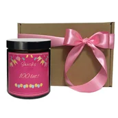 Świece - Świeca Sojowa Z Napisem Sto Lat 180 Ml W Pudełku -Prezent Na Urodziny - miniaturka - grafika 1