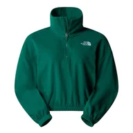 Bluzy sportowe damskie - Bluza The North Face 100 Glacier 1/2 0A89J9NL11 - zielona - miniaturka - grafika 1