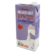 Mleko - Auchan - Mleko UHT 3.2% bez laktozy 1l - miniaturka - grafika 1