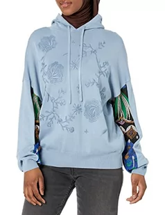 Desigual Sweter damski JERS_delfos, niebieski, XS - Swetry damskie - miniaturka - grafika 1
