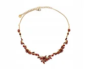 Naszyjniki - KOLIA DELIKATNE, CZERWONE KWIATUSZKI Z KRYSZTAŁKAMI Z KOLEKCJI BLOSSOM (C81 - miniaturka - grafika 1