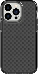 tech21 iPhone 14 Pro Max Evo Check – amortyzujące i smukłe etui ochronne na telefon z ochroną przed wieloma upadkami FlexShock i dodatkowymi przyciskami Smokey Black - Etui i futerały do telefonów - miniaturka - grafika 1