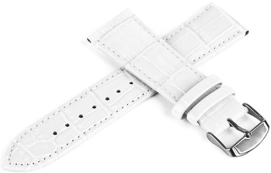 Morellato Skórzany pasek do zegarka Connect C1 20 mm biały XL .