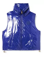 Kamizelki damskie - PINKO Damska kamizelka Gracia Gilet Crystal nylon garnitur kamizelka, F47_BLU SPETTRO, 42 - miniaturka - grafika 1
