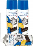 Środki i akcesoria czyszczące do komputerów - SPRĘŻONY GAZ DO CZYSZCZENIA PRZEDMUCHIWANIA ELEKTRONIKI ESPERANZA 2x400ML - miniaturka - grafika 1