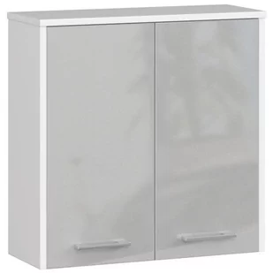 SZAFKA WISZĄCA W 60 cm FIN 2D BIAŁA / METALIK POŁYSK - Szafki łazienkowe - miniaturka - grafika 1