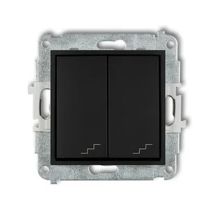 Karlik Mechanizm łącznika podwójnego schodowego w stylu amerykańskim czarny mat MINI 12MWPUS-33 - Wyłączniki światła i elektryczne - miniaturka - grafika 2